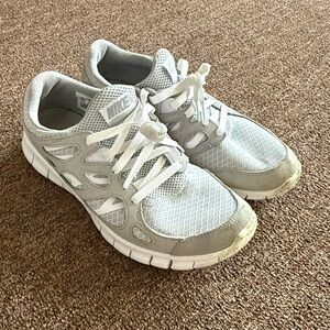Nike Gray and White Sneakers